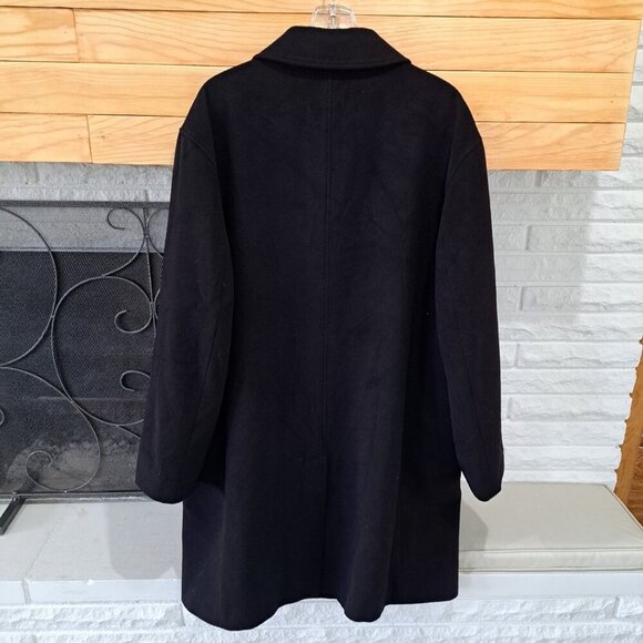 Brooks Brothers 346 Men's Size 46 Long Black Cashmere Wool Blend Luxury Coat... - Picture 5 of 12